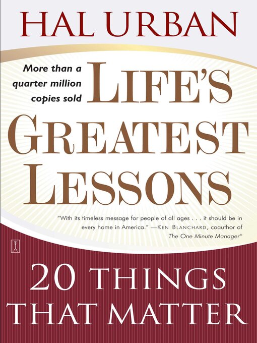Cover image for Life's Greatest Lessons